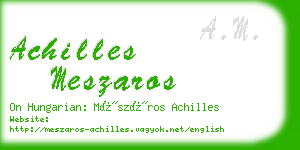 achilles meszaros business card